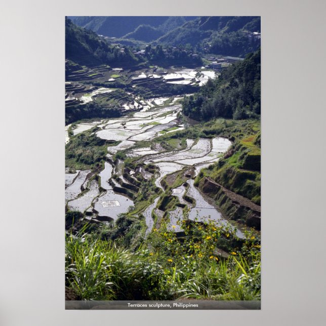 Terraces sculpture, Philippines Poster (Front)
