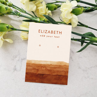 Terracotta Abstract Desert Earring Display Card 