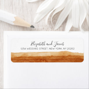 Terracotta Abstract Desert Watercolor Boho Wedding