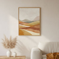 Terracotta Abstract Landscape Wall Art
