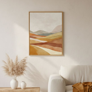 Terracotta Abstract Landscape Wall Art 