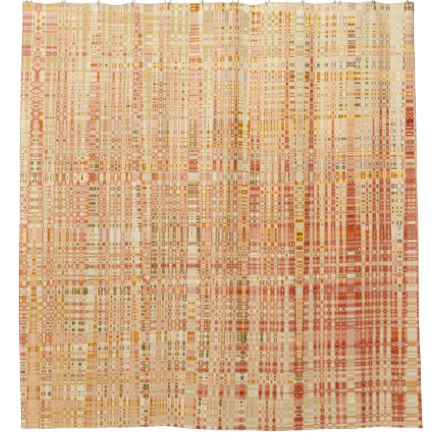 Terracotta Abstract Shower Curtain (Front)
