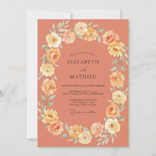 Terracotta Alluring Summer Wedding Invitation