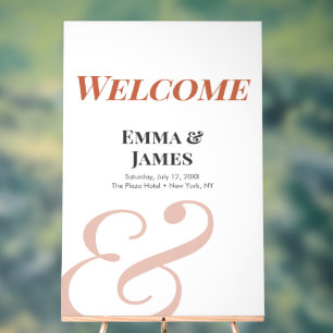 Terracotta Ampersand Wedding   Welcome Sign
