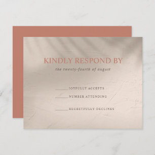Terracotta and Sand Elemental RSVP Card