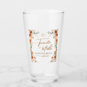 Terracotta and tequila Bridal Shower Glass Cup