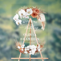 Terracotta and White Boho Floral Wedding Welcome