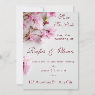 Terracotta and White Flowers Exotic Boho Wedding I Invitation