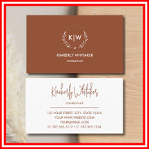 Terracotta and White | Modern Initials Monogram