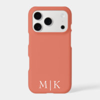 Terracotta and White | Modern Monogram