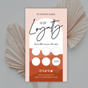 Terracotta Arch Bohemian Logo Nails Salon Spa VIP Loyalty Card
