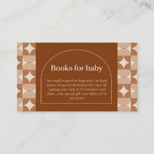Terracotta Arch Books for Baby Shower Insert Cards