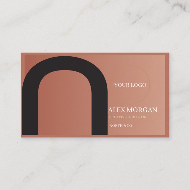Terracotta Arch Business Card Template  (Front)