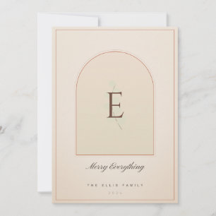 Terracotta Arch Greenery 1 Photo Christmas Card