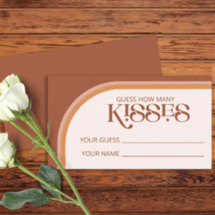 Terracotta Arch guess how many kisses bridal game Enclosure Card