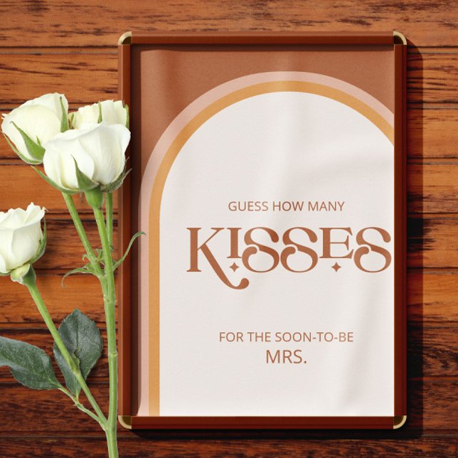 Terracotta Arch guess how many kisses bridal game Poster (Creator Uploaded)