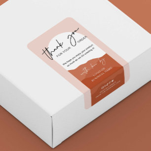 Terracotta Arch Minimal Logo Thank You Box Seal