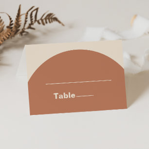 Terracotta Arch Minimalist Elegant Formal Wedding  Place Card