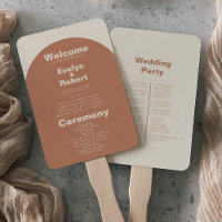 Terracotta Arch Minimalist Formal Wedding Program