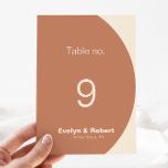 Terracotta Arch Minimalist Formal Wedding   Table Number<br><div class="desc">This terracotta arch minimalist formal wedding is perfect for a rustic wedding. The design features a beautiful font to embellish your event.</div>