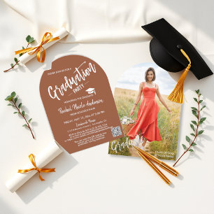 Terracotta Arch Photo Grad Party Invitation