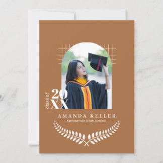 Terracotta Arch Photo Graduation Party Invitation