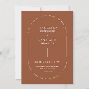 Terracotta Arch QR Code Fall Wedding Photo Invite