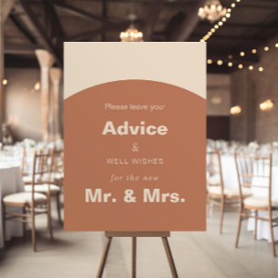Terracotta Arch Wedding Advice and Well Wishes  Poster