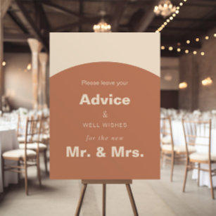 Terracotta Arch Wedding Advice and Well Wishes  Poster