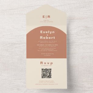 Terracotta Arch Wedding   All In One Invitation