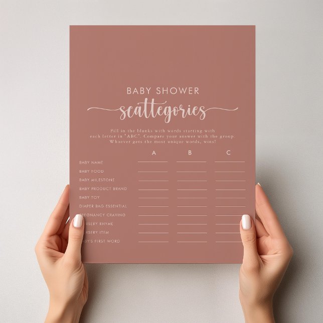 Terracotta Baby Shower Scattegories Game  (Creator Uploaded)