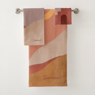 Terracotta -  bath towel set