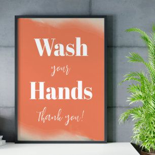 Terracotta Bathroom Wall Art Poster