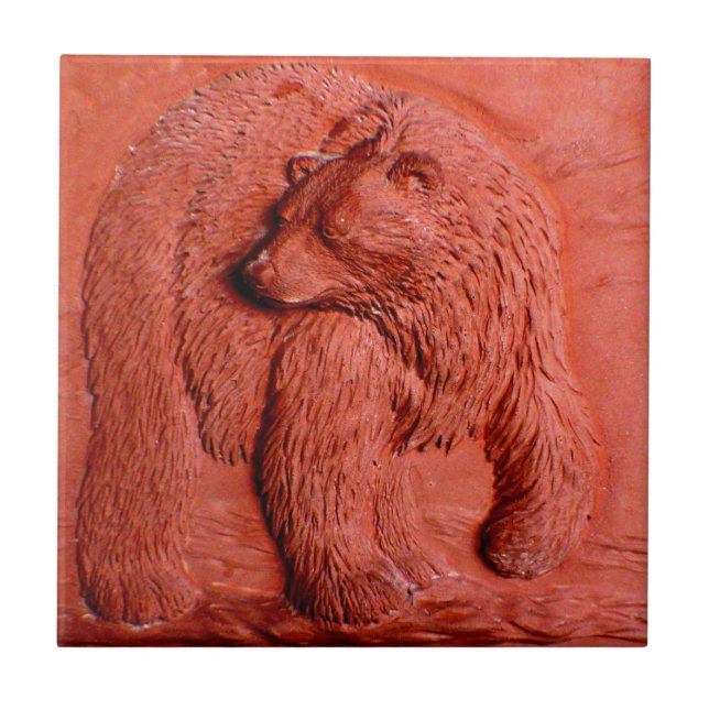 "Terracotta Bear"  Tile (Front)