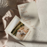 Terracotta Beige Boho Chic Earthy Modern Wedding