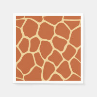 Terracotta& Beige Giraffe Print Animal Pattern