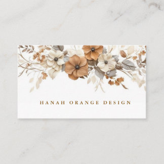 Terracotta Bloom | Watercolor Floral Business Card