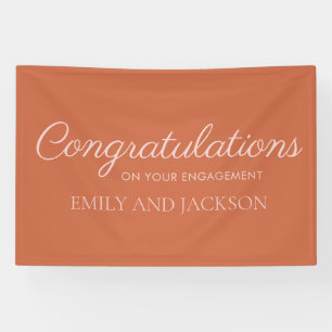 Terracotta Blush Elegant Script Engagement Banner