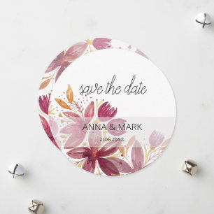 Terracotta Blush Floral Elegant Holiday Card