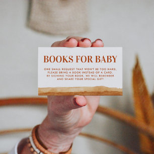 Terracotta Boho Abstract Desert Book Request  Enclosure Card