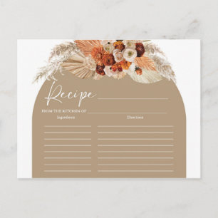 Terracotta boho arch burnt orange recipe cards 