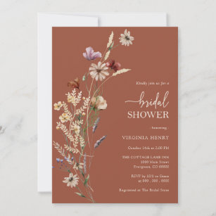 Terracotta Boho Bridal Shower Invitation