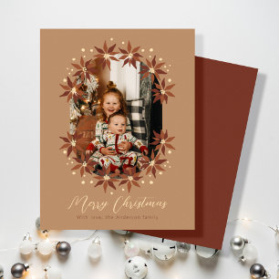 Terracotta Boho Christmas  Holiday Card