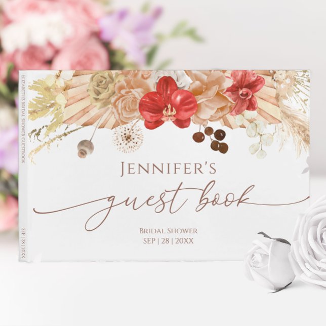 Terracotta Boho Floral Guest Book Bridal Shower (Creator Uploaded)