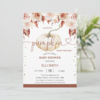 Terracotta Boho Floral Little Pumpkin Baby Shower
