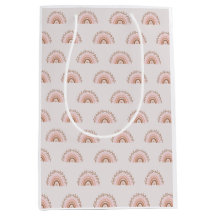 Terracotta Boho Rainbow, Dusty Pink Wrapping Paper