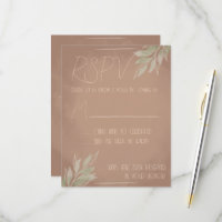 Terracotta Boho RSPV Card