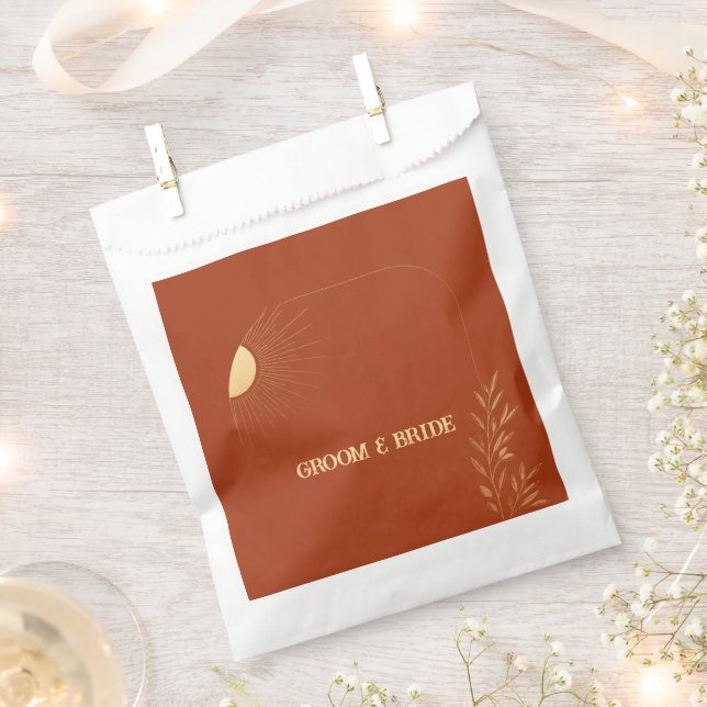 Terracotta Boho Sun Wedding  Favour Bags (Clipped)