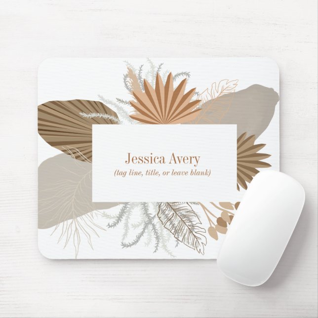 Terracotta Boho Tropical  Mouse Pad (With Mouse)