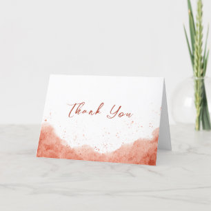 Terracotta Boho Watercolor Desert Baby Shower  Thank You Card
